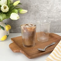 Maxwell & Williams Blend Stripey Cups Double Wall, Set of 2 - 350ml