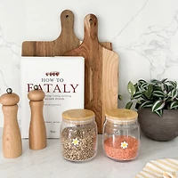 Daisy Jar with Wood Cover - 800ml
