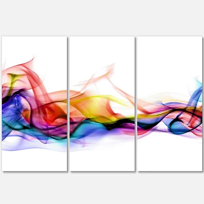 Abstract Smoke Canvas Wall Art - 3 Panels