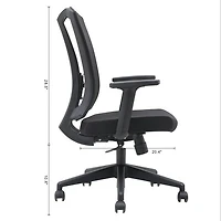 Brassex Aiden Chaise de bureau - Noir