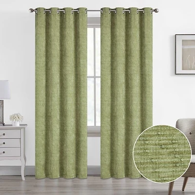 Honeycomb Jacquard Grommet Curtain