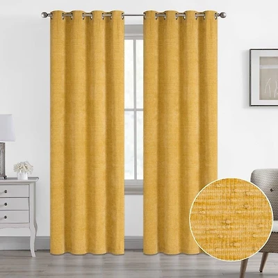 Honeycomb Jacquard Grommet Curtain