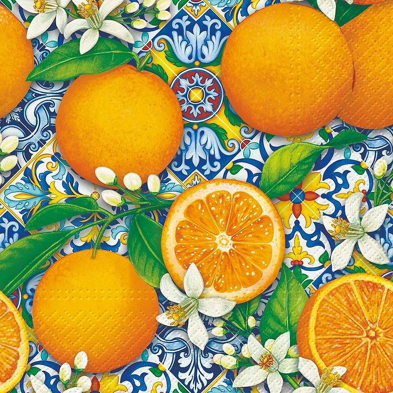 Abbott Orange bloom Napkins, Pack of 20