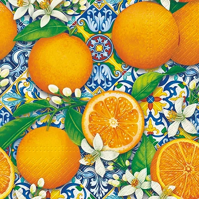 Abbott Orange bloom Napkins, Pack of 20