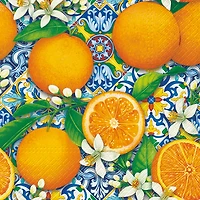 Abbott Orange bloom Napkins, Pack of 20