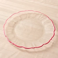 Elegance Pink Rim Dessert Plat - 21cm