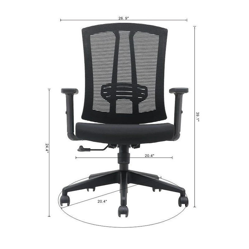 Brassex Aiden Chaise de bureau - Noir