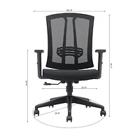 Brassex Aiden Chaise de bureau - Noir