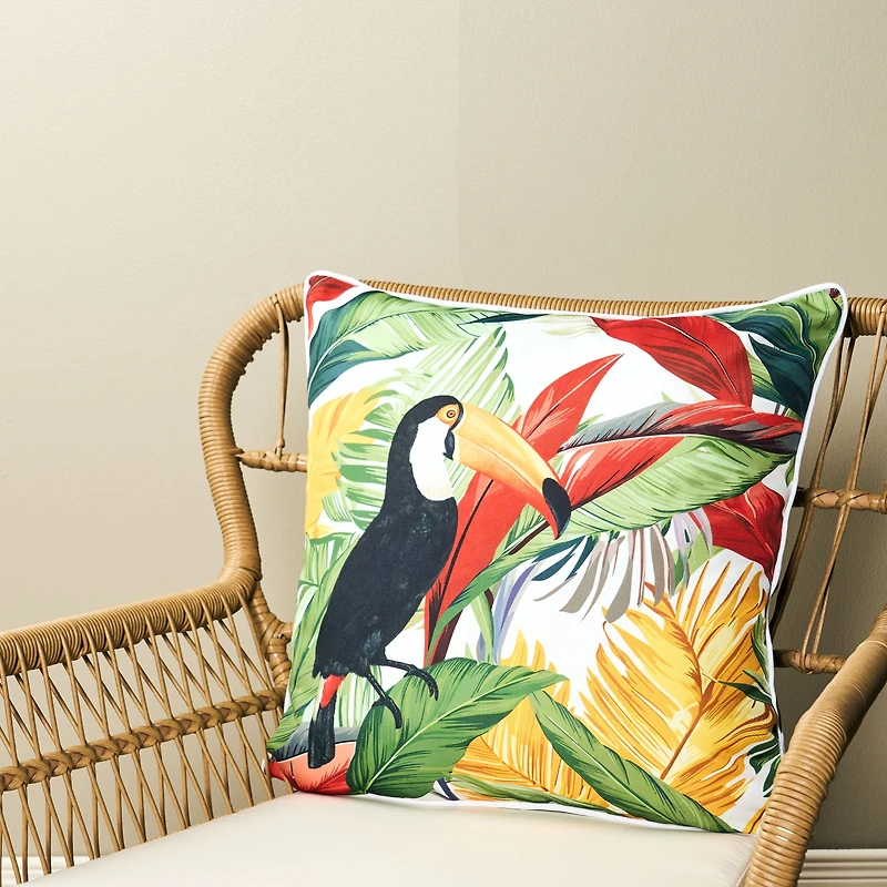 Garden Tropics Toucan Cushion