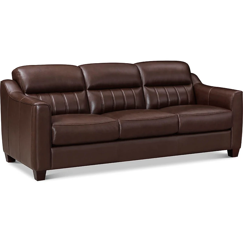 Uptown Leather Sofa - Chestnut