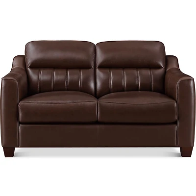 Causeuse en cuir Uptown - châtaigne