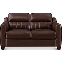 Causeuse en cuir Uptown - châtaigne