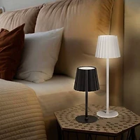 Fluted Shade LED Table Lamp - Black