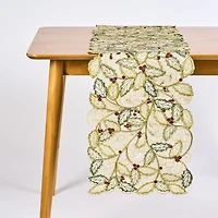 Gold Holly Table Runner