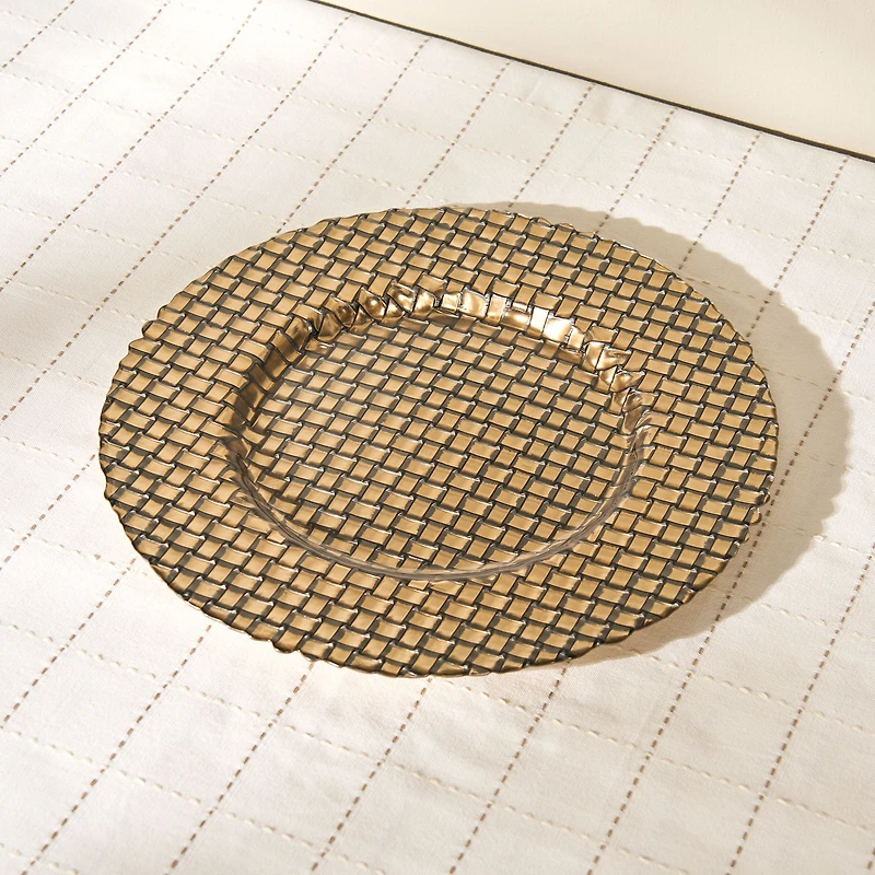 Braid Charger Plate - Gold 