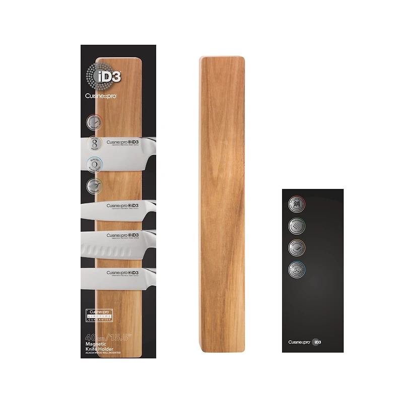 iD3 Magnetic Knife Holder 40cm Acacia
