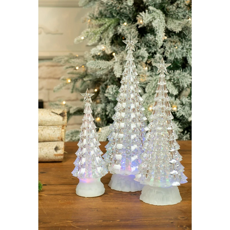 Boule à neige sapin de Noël DEL