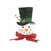 White Styrofoam Snowman Head Tree Topper