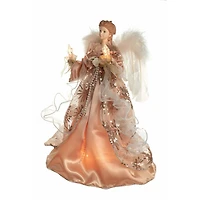 Cime de sapin ange corail à 10 lumières