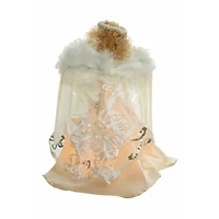 Ivory Cloth Small 10-Light Angel Tree Topper