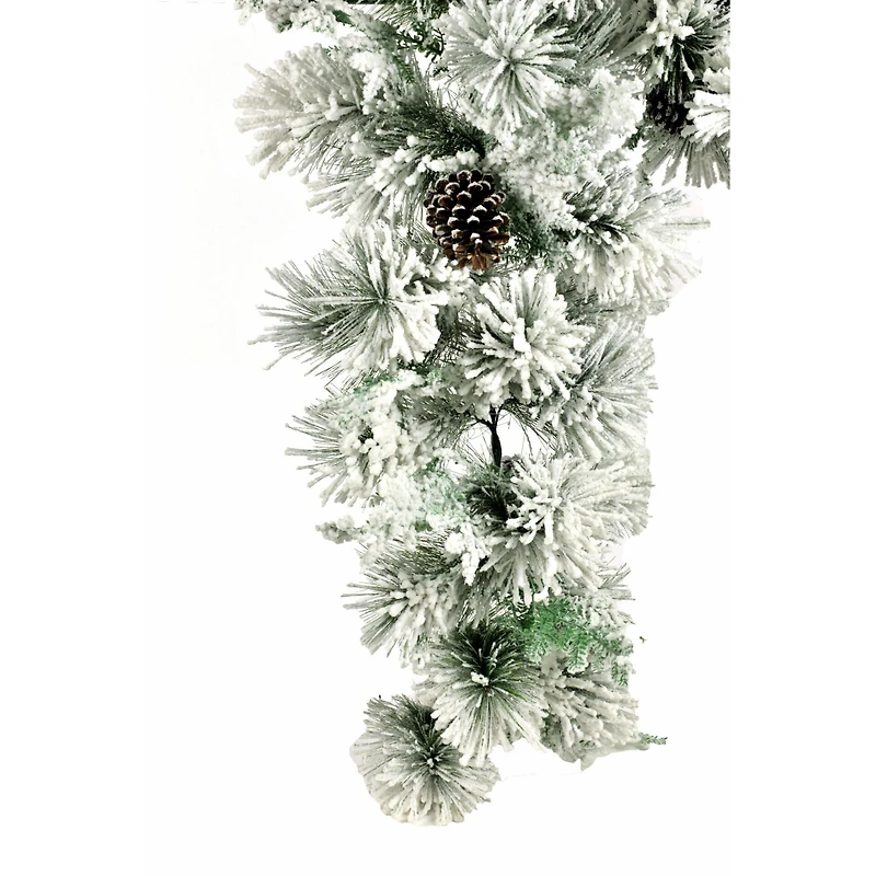 Flocked White Pvc Garland