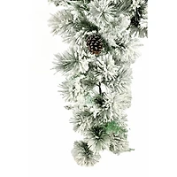 Flocked White Pvc Garland