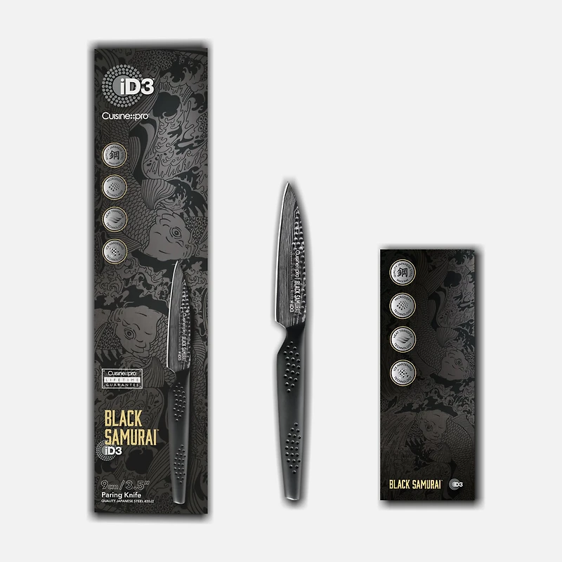 iD3 Black Samurai Couteau d’office 9 cm