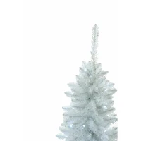 Sapin crayon en PVC blanc avec 420 branches et 130 lumières