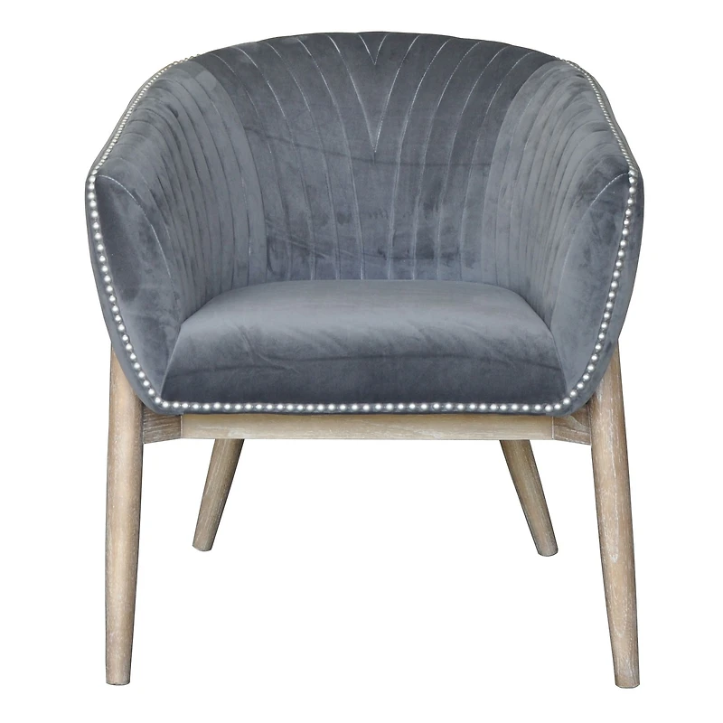 Nadia Grey Velvet Club Chair