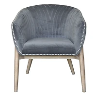 Nadia Grey Velvet Club Chair