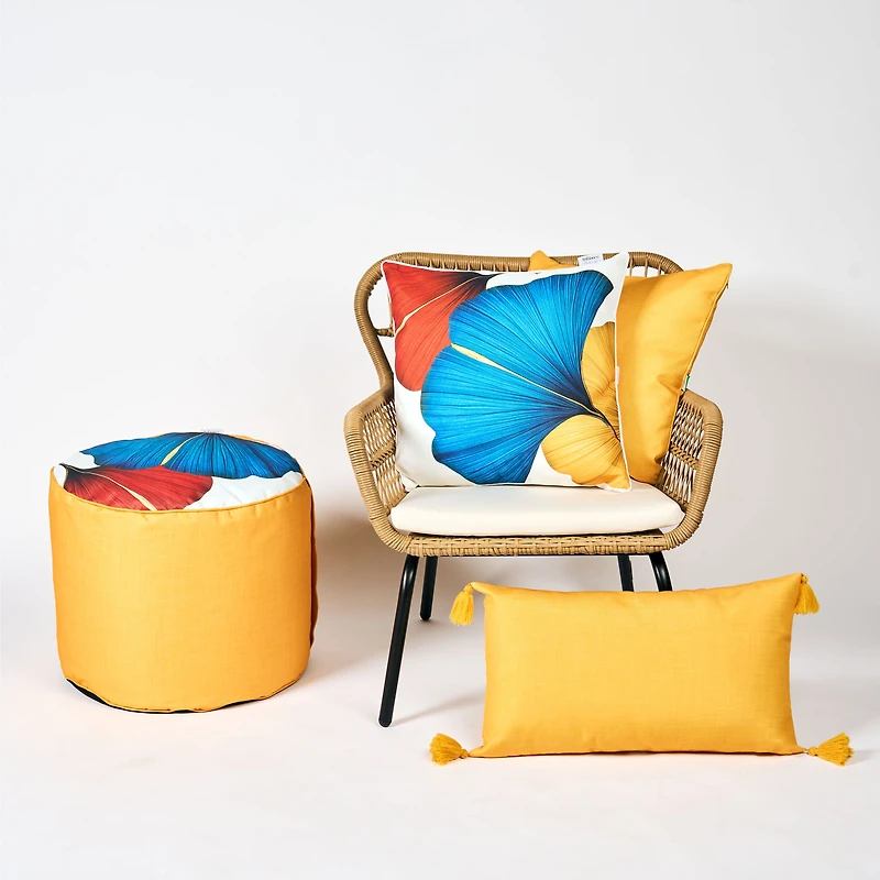 Abstract Ambiance Outdoor/Indoor Pouf