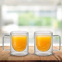 JS Gourmet Tasses à double paroi, ensemble de 2