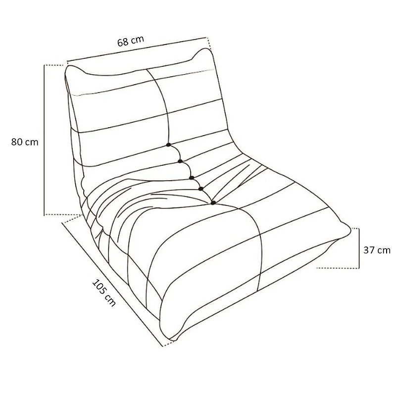 Solana Chaise sans bras - Noir