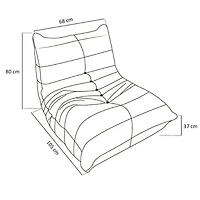 Solana Chaise sans bras - Noir