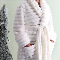 Ribbed Luxe Plush Peignoir