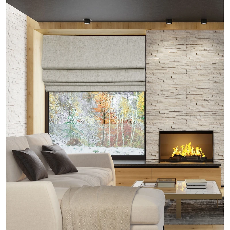Augustus Cordless Roman Shades - Linen