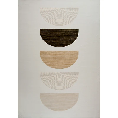 Solis Tapis d’intérieur moderne à formes géométriques pour enfant - Crème