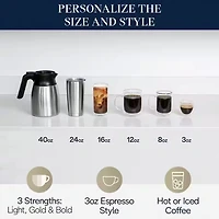 De'Longhi TrueBrew Automatic Coffee Machine with Carafe 40 oz