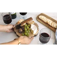 Plateau à fromage et hachoir en bois