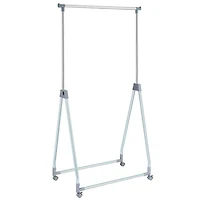 Extendable Foldable Heavy Duty Clothing Rack, Hanging Rod