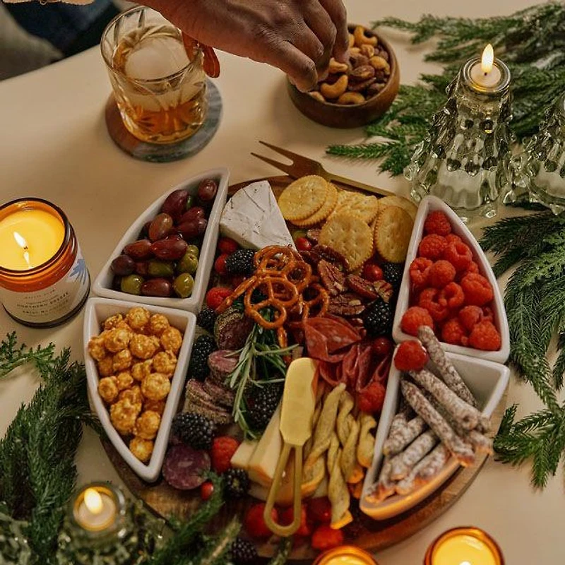 JS GOURMET Acacia Wood Serving Platter Set 