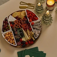 JS GOURMET Acacia Wood Serving Platter Set 