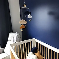 Cloud Mobile - Navy, White, Beige & Ocher