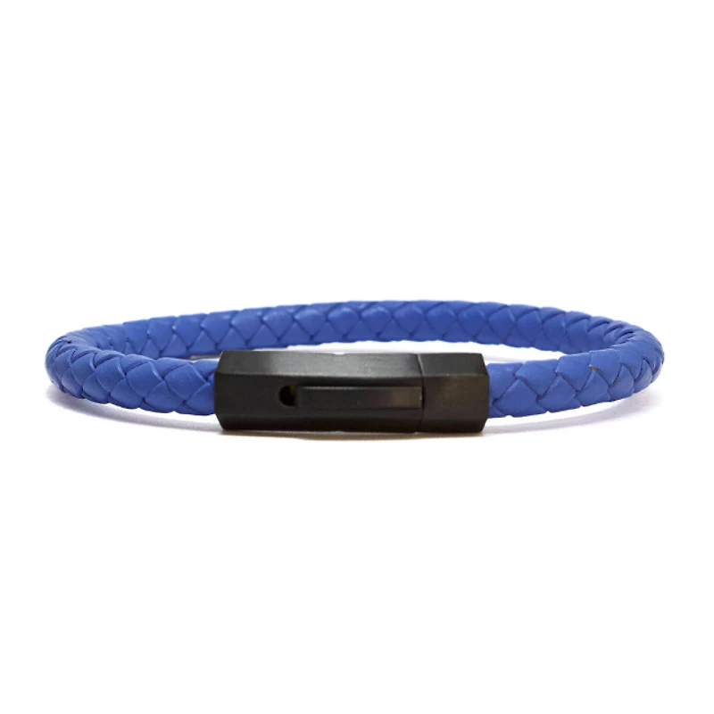 Luenzo Bleu De France Genuine Leather Single Wrap Bracelet