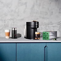 Machine à café et espresso à capsule Nespresso® Vertuo Next Premium avec Aeroccino par De'Longhi - Noir et rose doré