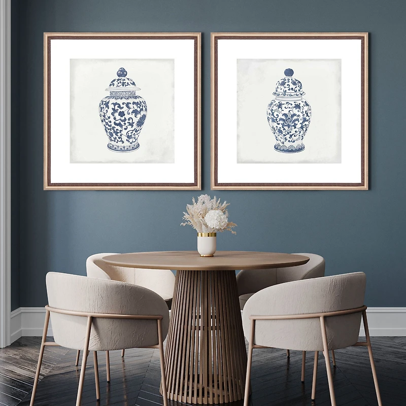 Floraison céramique I, toile peinte à la main