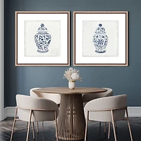 Floraison céramique I, toile peinte à la main