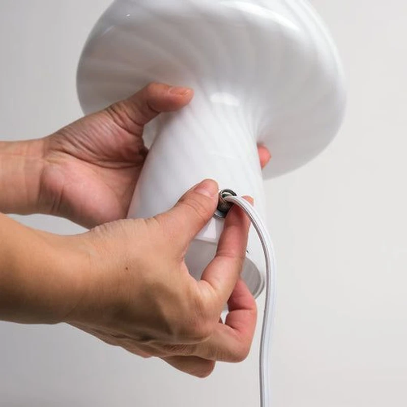 Glass Mushroom Table Lamp