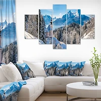 Winter the Bavarian Alps Canvas Wall Art - Panels