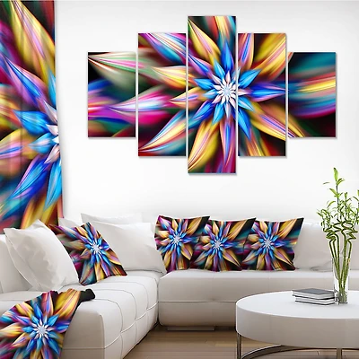 Exotic Multi Color Flower Petals  Canvas Wall Art